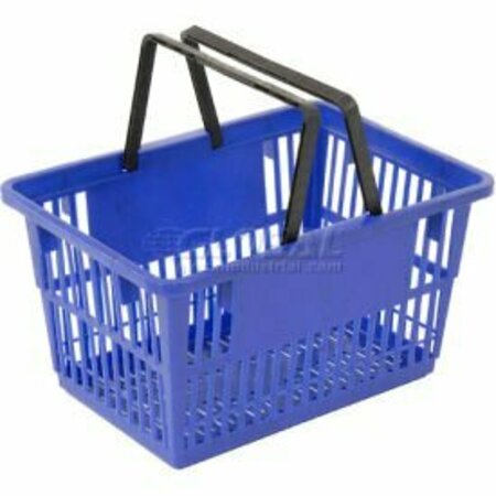 GOOD L Good L  Standard Plastic Shopping Basket with Plastic Handle 20 Liter 17L x 12W x 9H Blue STANDARD-BL